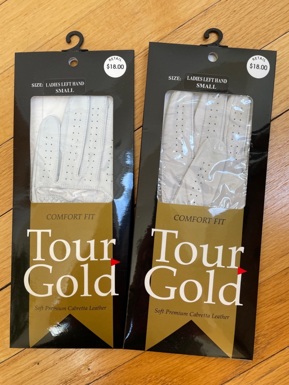 2 Ladies Left Hand Golf Gloves - White - Small (for righties). 1 new; 1 worn 2X